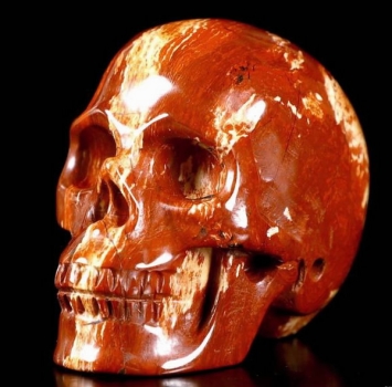 Red Snake Skin Jaspis Skull